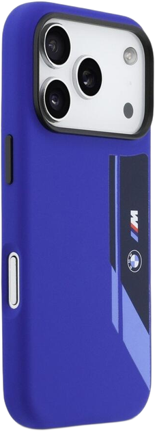 Панель BMW M Silicon Vertical Logo MagSafe для Apple iPhone 17 Pro Max Navy (BMHMP17X25SDBSV) - зображення 4