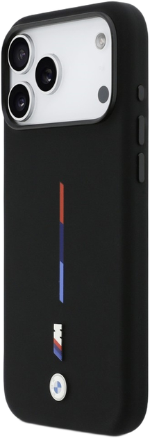 Панель BMW M Silicon Tricolor Line MagSafe для Apple iPhone 17 Pro Max Black (BMHMP17X25SITMIK) - зображення 2