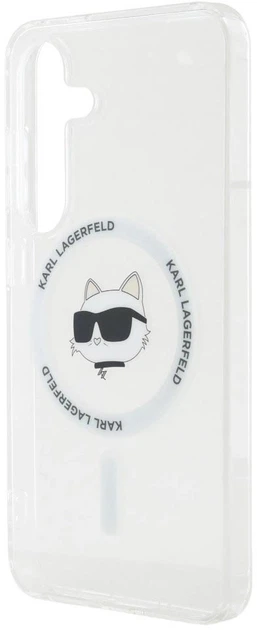 Панель Karl Lagerfeld Button Choupette Head Printed Logo MagSafe для Samsung Galaxy S25 White (3666339449896) - зображення 5