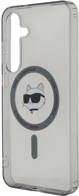 Панель Karl Lagerfeld Button Choupette Head Printed Logo MagSafe для Samsung Galaxy S25 Black (3666339449926) - зображення 5