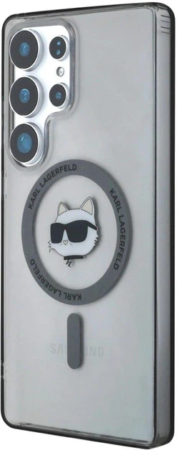 Панель Karl Lagerfeld Button Choupette Head Printed Logo MagSafe для Samsung Galaxy S25 Ultra Black (3666339449940) - зображення 2