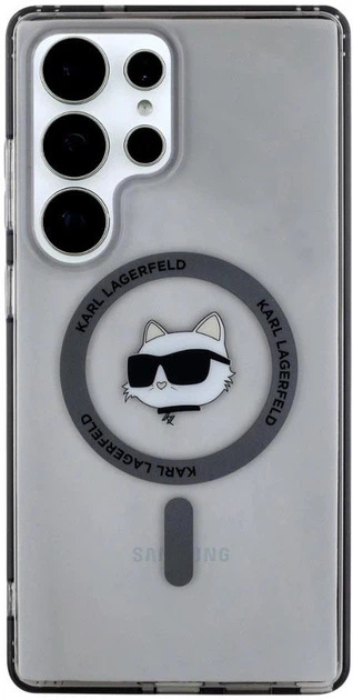 Панель Karl Lagerfeld Button Choupette Head Printed Logo MagSafe для Samsung Galaxy S25 Ultra Black (3666339449940) - зображення 3