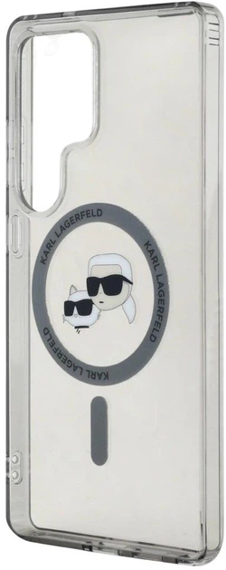 Панель Karl Lagerfeld Button Karl & Choupette Heads Printed Logo MagSafe для Samsung Galaxy S25 Ultra Black (3666339449971) - зображення 5