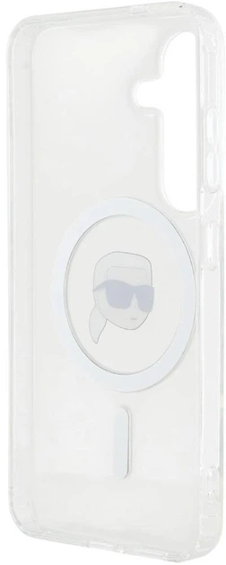 Панель Karl Lagerfeld  Button Karl Head Printed Logo MagSafe для Samsung Galaxy S25 White (3666339450014) - зображення 6