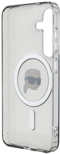Панель Karl Lagerfeld  Button Karl Head Printed Logo MagSafe для Samsung Galaxy S25 Black (3666339450038) - зображення 6