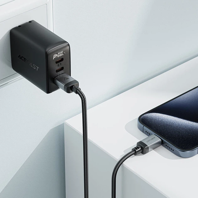Кабель для зарядки ACEFAST C20-04 USB-A – Type-C Black - Фото 6 Кабель для зарядки ACEFAST C20-04 USB-A – Type-C Black - изображение 6