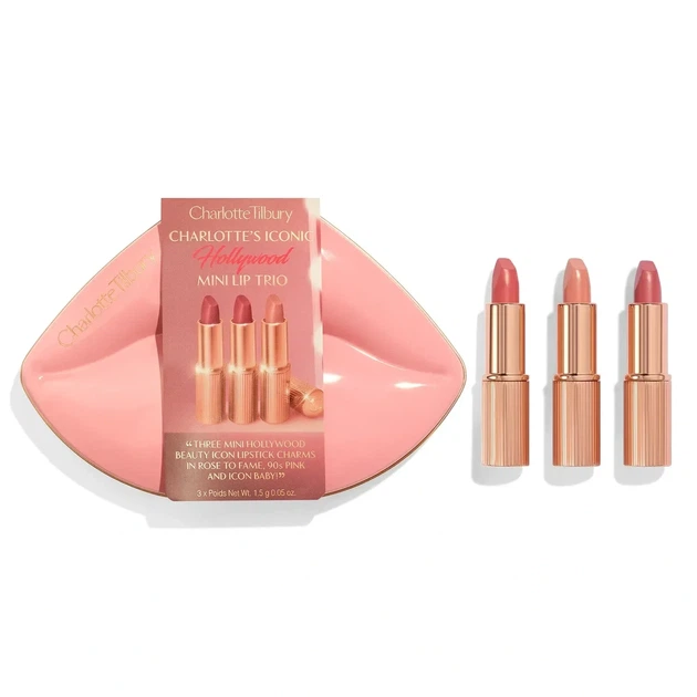 Набір помад Charlotte Tilbury Hollywood Iconic Mini Lip Trio - Фото 1 Набір помад Charlotte Tilbury Hollywood Iconic Mini Lip Trio - зображення 1