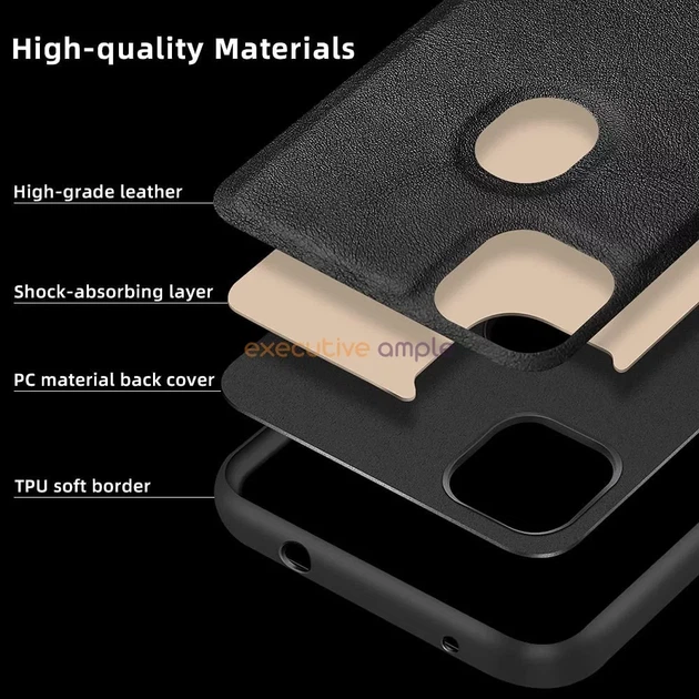 Защитный чехол X-Level Leather для Google Pixel 4a (4G) черный - Фото 5 Защитный чехол X-Level Leather для Google Pixel 4a (4G) черный - изображение 5