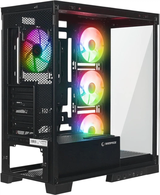 Obudowa Rampage Hydra V2 ARGB Black (HYDRAV2-BLACK) - obraz 3