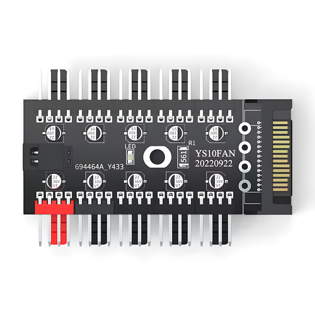 PWM хаб розгалужувач на 10 вентиляторів 12V 4 Pin SATA - зображення 3