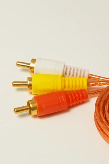 Кабель мультимедійний AUX (3.5 мм mini-jack) to 3×RCA, 1.5 м, випадковий колір - Фото 3 Кабель мультимедійний AUX (3.5 мм mini-jack) to 3×RCA, 1.5 м, випадковий колір - зображення 3