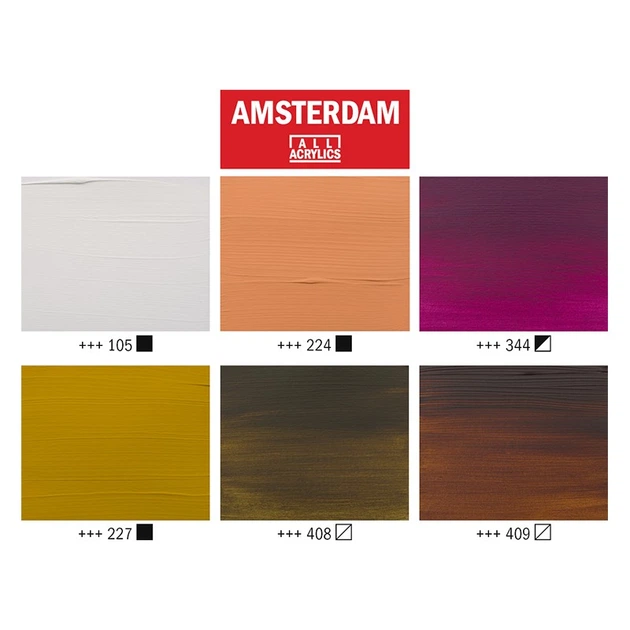 Zestaw farb akrylowych Amsterdam Standard Portrait 6 kolorów x 120 ml (8712079514730) - obraz 3