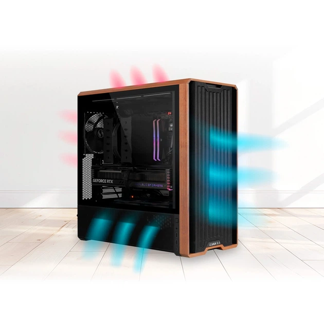 Корпус Lian Li Lancool 217 з дерев'яними акцентами Black (р.Midi-Tower) - изображение 2