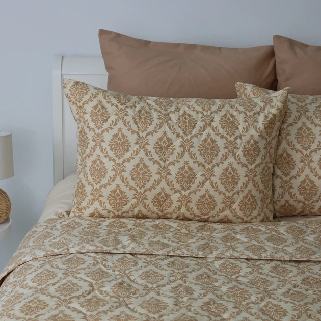 Покривало плед ТЕП ELEGANT COTTON Beige Fantasy 220×240 см євро, бавовна, стьобане, м’яке, Oeko-Tex 100 г/м² (4-04578_32780) - зображення 4