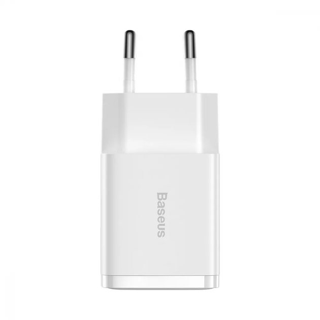 Мережевий зарядний пристрій Baseus Compact 10.5W 2 USB Білий (CCXJ010202) - зображення 2