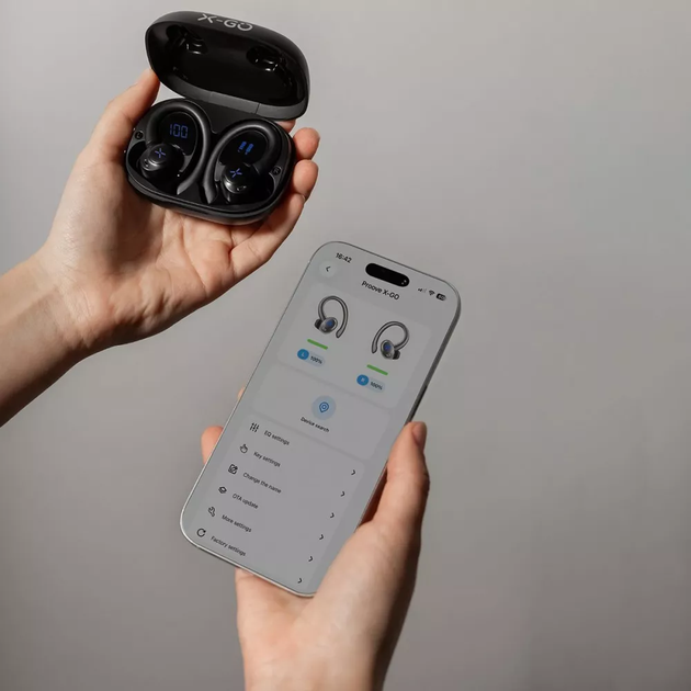 Бездротові навушники Proove X-Go TWS (APP) Bluetooth 5.4 кейс 400 мАг Black (TWXG0001AP01) - зображення 7