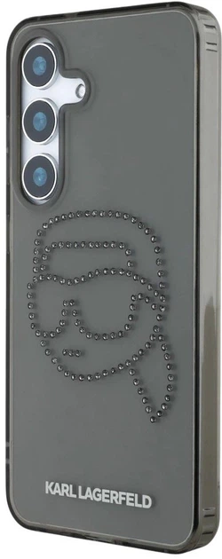 Etui Karl Lagerfeld Rhinestones Karl Head Logo do Samsung Galaxy S25 Black (3666339450090) - obraz 2