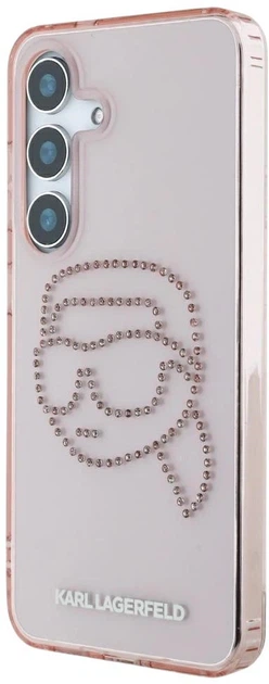 Панель Karl Lagerfeld Rhinestones Karl Head Logo для Samsung Galaxy S25 Pink (3666339450113) - зображення 2