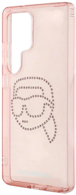 Etui Karl Lagerfeld Rhinestones Karl Head Logo do Samsung Galaxy S25 Ultra Pink (3666339450120) - obraz 5