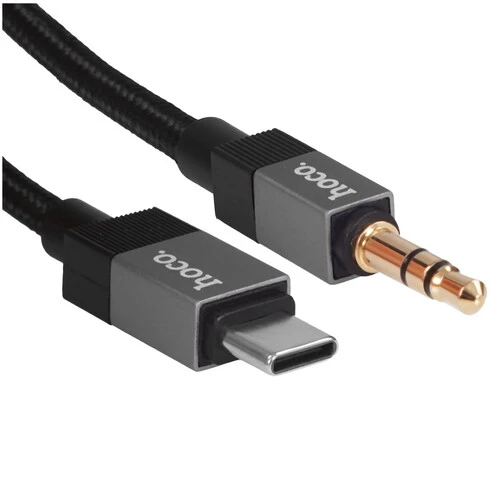 Кабель Hoco UPA32B Clever digital audio conversion cable Type-C - jack 3.5 мм Black - Фото 1 Кабель Hoco UPA32B Clever digital audio conversion cable Type-C - jack 3.5 мм Black - зображення 1
