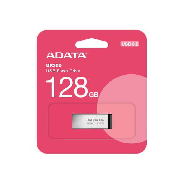 Флеш-накопичувач ADATA USB 3. 2 UR 350 128Gb Сріблястий/чорний - Фото 2 Флеш-накопичувач ADATA USB 3. 2 UR 350 128Gb Сріблястий/чорний - изображение 2