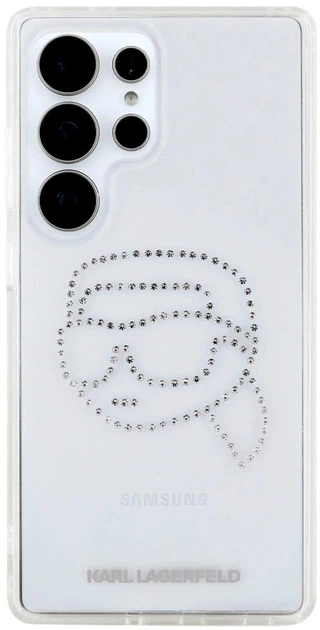 Etui Karl Lagerfeld Rhinestones Karl Head Logo do Samsung Galaxy S25 Ultra Transparent (3666339450144) - obraz 3