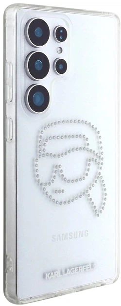 Etui Karl Lagerfeld Rhinestones Karl Head Logo do Samsung Galaxy S25 Ultra Transparent (3666339450144) - obraz 4