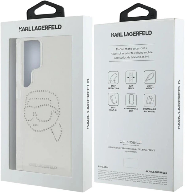 Etui Karl Lagerfeld Rhinestones Karl Head Logo do Samsung Galaxy S25 Ultra Transparent (3666339450144) - obraz 8