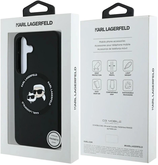 Etui Karl Lagerfeld Rhinestones Karl Head Logo do Samsung Galaxy S25 Plus Black (3666339450168) - obraz 8