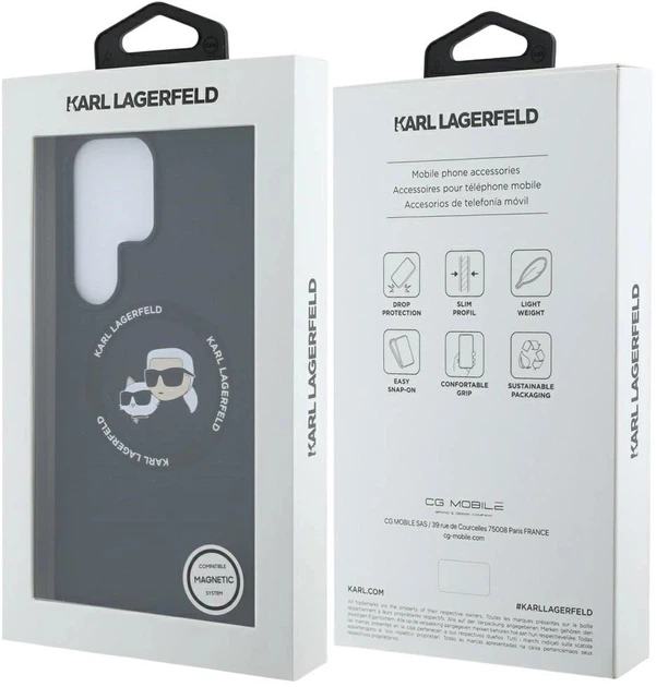 Etui Karl Lagerfeld Rhinestones Karl Head Logo do Samsung Galaxy S25 Ultra Black (3666339450175) - obraz 8