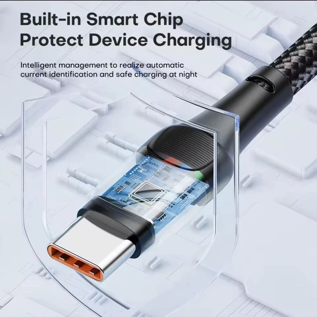 Кабель Asometech Type-C PD 100w 1м Fast Charge Black - зображення 2