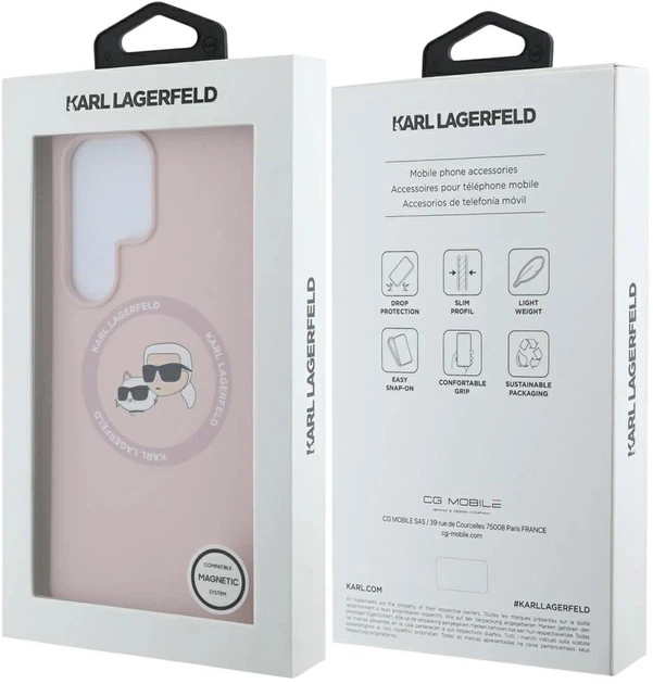 Etui Karl Lagerfeld Rhinestones Karl Head Logo do Samsung Galaxy S25 Ultra Pink (3666339450229) - obraz 8