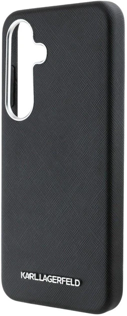 Etui Karl Lagerfeld Saffiano Full Wrapped Elongated Metal Logo MagSafe do Samsung Galaxy S25 Plus Black (3666339450243) - obraz 5