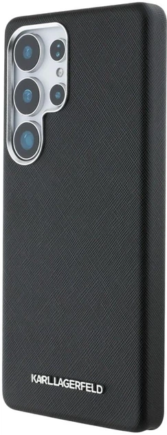 Etui Karl Lagerfeld Saffiano Full Wrapped Elongated Metal Logo MagSafe do Samsung Galaxy S25 Ultra Black (3666339450250) - obraz 2