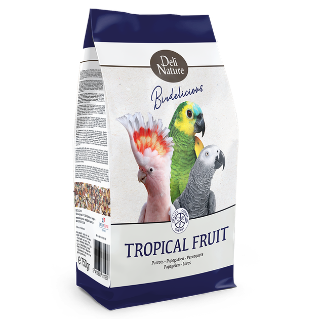 Корм для папуг з тропічними фруктами Birdelicious 0,75кг - Фото 1 Корм для папуг з тропічними фруктами Birdelicious 0,75кг - зображення 1