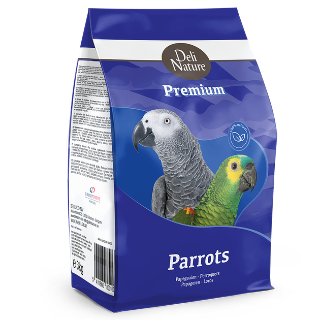 Повнораціонний преміум корм для папуг, збагачений фруктами Deli Nature Premium PARROTS 3 кг. - Фото 1 Повнораціонний преміум корм для папуг, збагачений фруктами Deli Nature Premium PARROTS 3 кг. - зображення 1