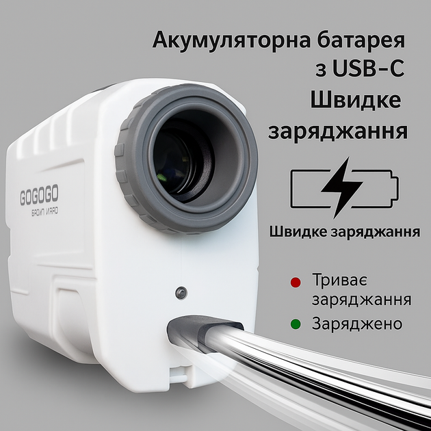 Лазерный дальномер для гольфа с функцией уклона и блокировкой флага | Дальность до 900 ярдов, 6x зум - Фото 3 Лазерный дальномер для гольфа с функцией уклона и блокировкой флага | Дальность до 900 ярдов, 6x зум - изображение 3