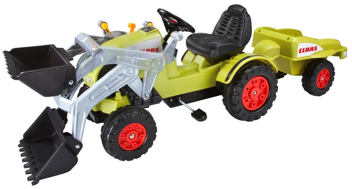 Traktor-ładowarka na pedały Big Claas do jeżdżenia dla malucha z przyczepą (56553) (4004943565530) - obraz 2