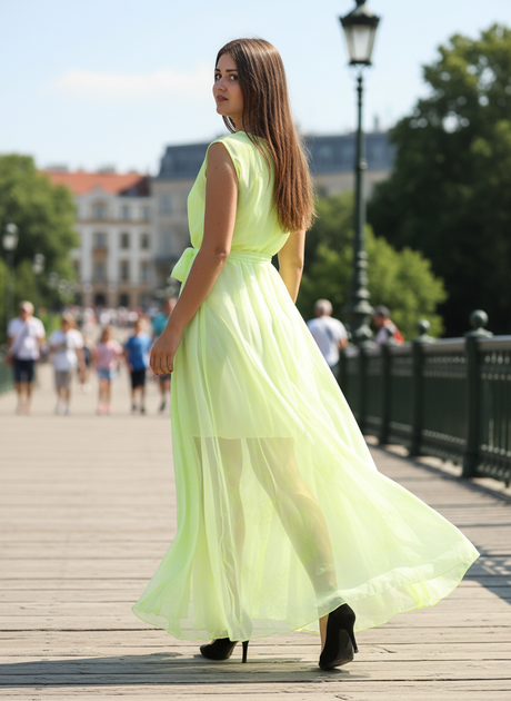 Платье Enna Levoni S Салатовый (ND-5380-Lime green) - Фото 5 Платье Enna Levoni S Салатовый (ND-5380-Lime green) - изображение 5