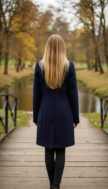Пальто VOLANGE 42 Синій (DS-1458-Navy-blue) - зображення 5