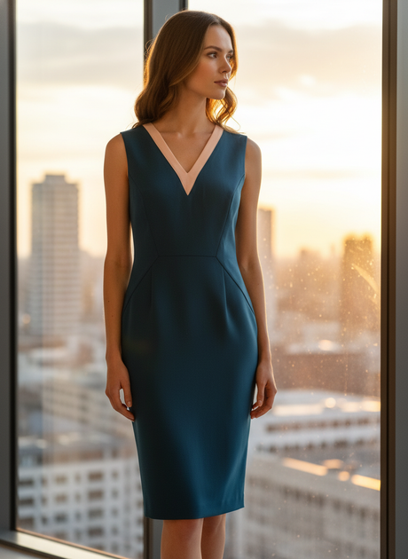 Платье inDresser S Темно-бирюзовый (IN-9001010-Dark-turquoise) - изображение 6