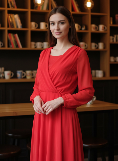 Платье Enna Levoni S Красный (ND-58732-Red) - изображение 4