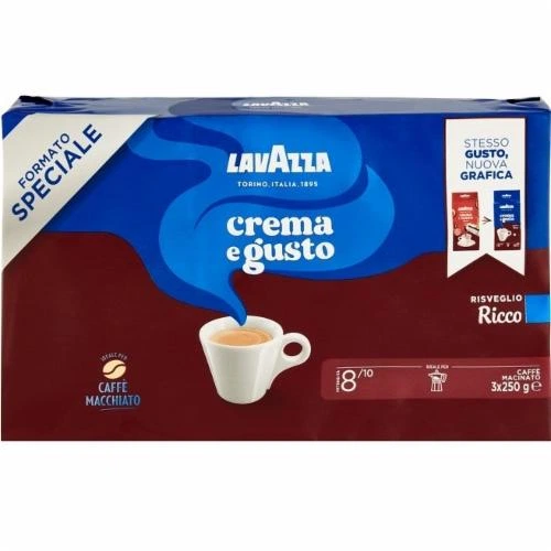 Кава мелена Lavazza Crema e Gusto Ricco (4 x 250 g), silver - 250 g - изображение 2