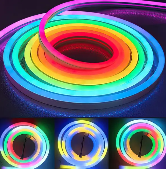 Гнучкий світлодіодний неон RGB на 5 м з пультом і блоком живлення - зображення 2