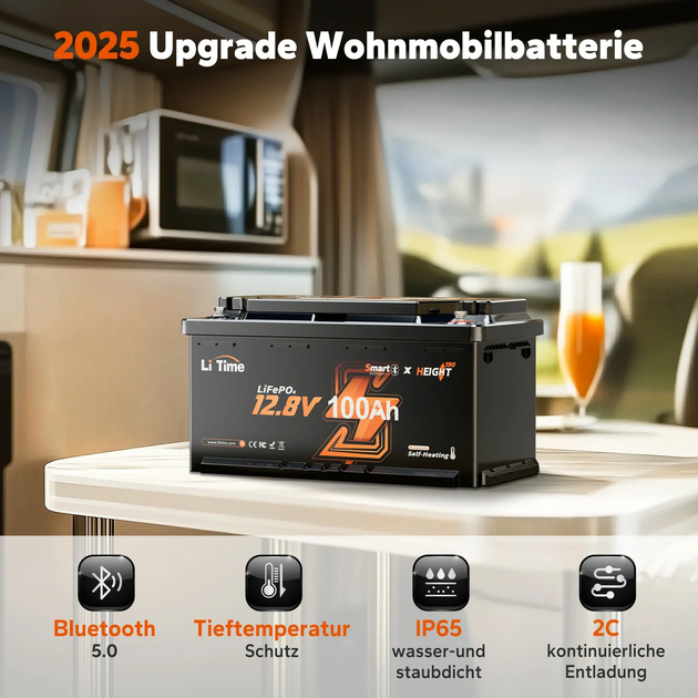 Аккумулятор Li Time LiFePO4 12.8V 100Ah Smart Bluetooth (H190) - изображение 10