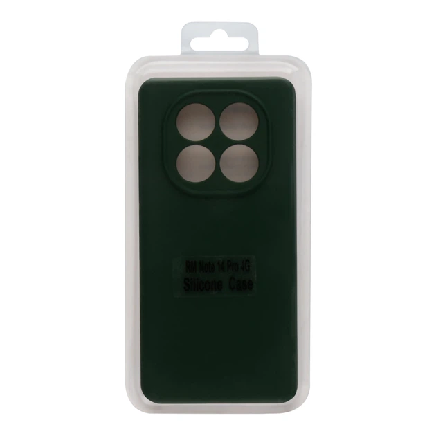 Чохол для Xiaomi Redmi Note 14 Pro 4G Silicone Cover Full Camera (A) Dark Green - зображення 2