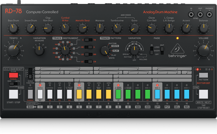 Драм-машина Behringer RD-78 0704-AAR Чорний (4033653032926) - зображення 2