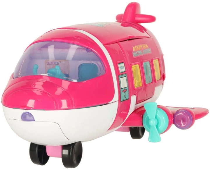 Літак для ляльок пасажирський Fun Plain 2в1 розкладний з аксесуарами Рожевий (5903039767720) - зображення 3