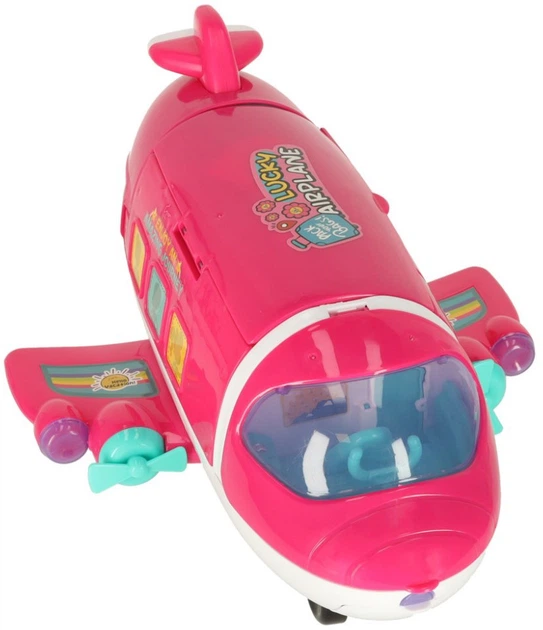 Літак для ляльок пасажирський Fun Plain 2в1 розкладний з аксесуарами Рожевий (5903039767720) - зображення 5