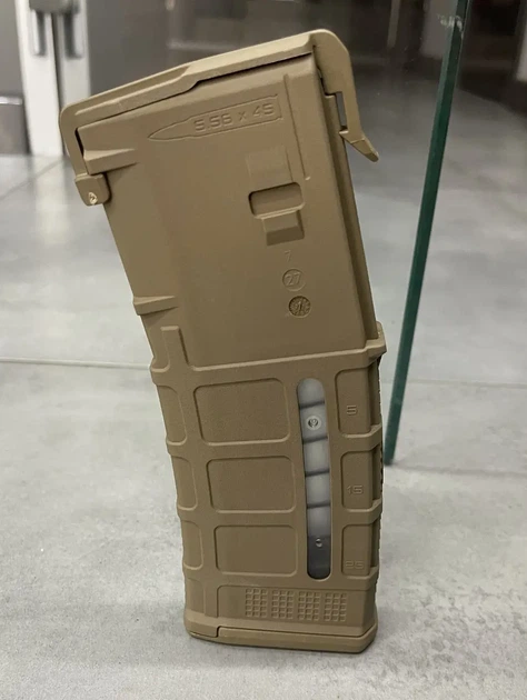 Магазин для AR15 Magpul Койот с окном на 30 п. PMAG 30 GEN M3 AR/M4 5.56x45mm / .223 Remington (MAG556) - изображение 2